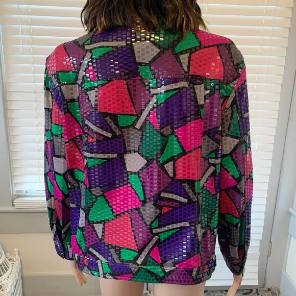 Ruby Rd. Colorful Geometric Pattern Jacket - Picture 3 of 8